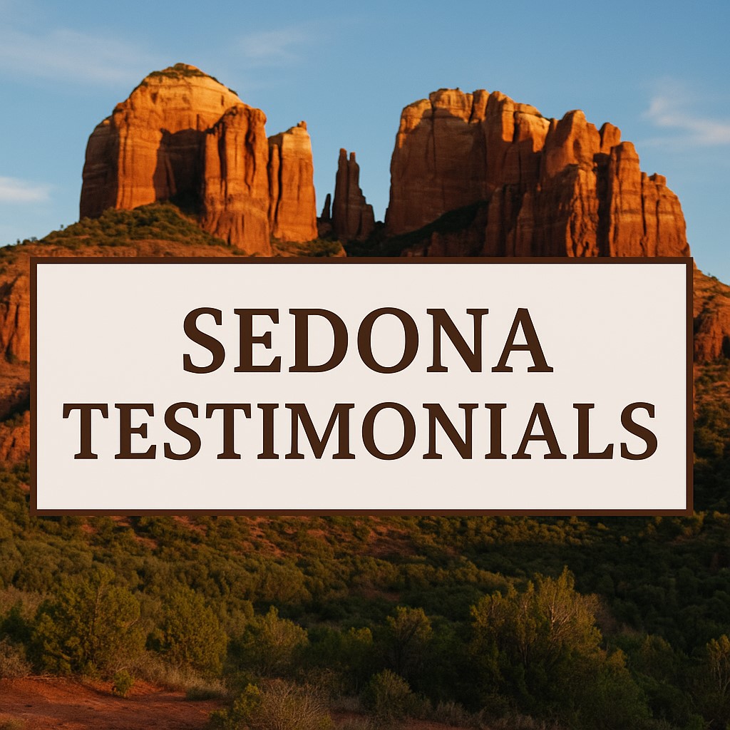 Sedona Testimonials representing real estate client reviews and success stories in Sedona, Arizona.