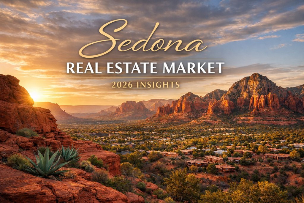 Red rock view over Sedona Arizona representing the Sedona real estate market in 2026