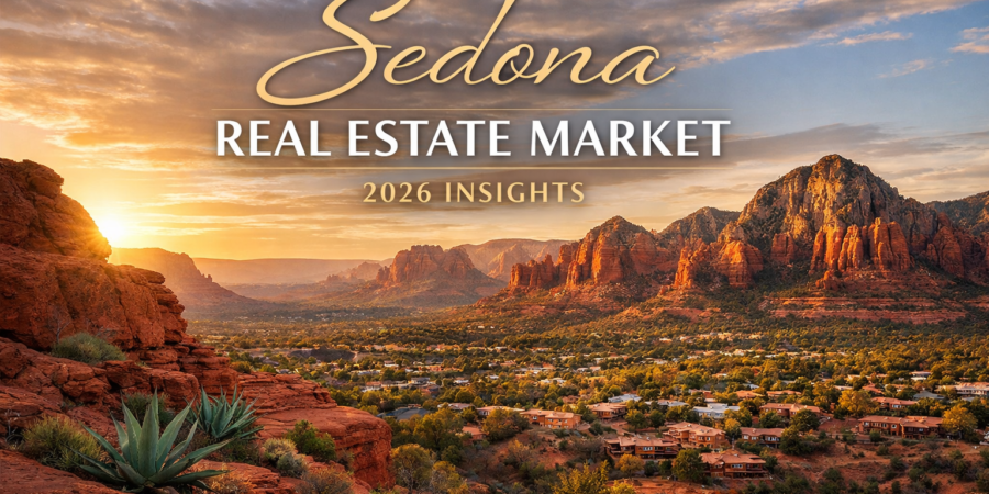 Red rock view over Sedona Arizona representing the Sedona real estate market in 2026